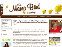 Tablet Screenshot of mamabirddiaries.com